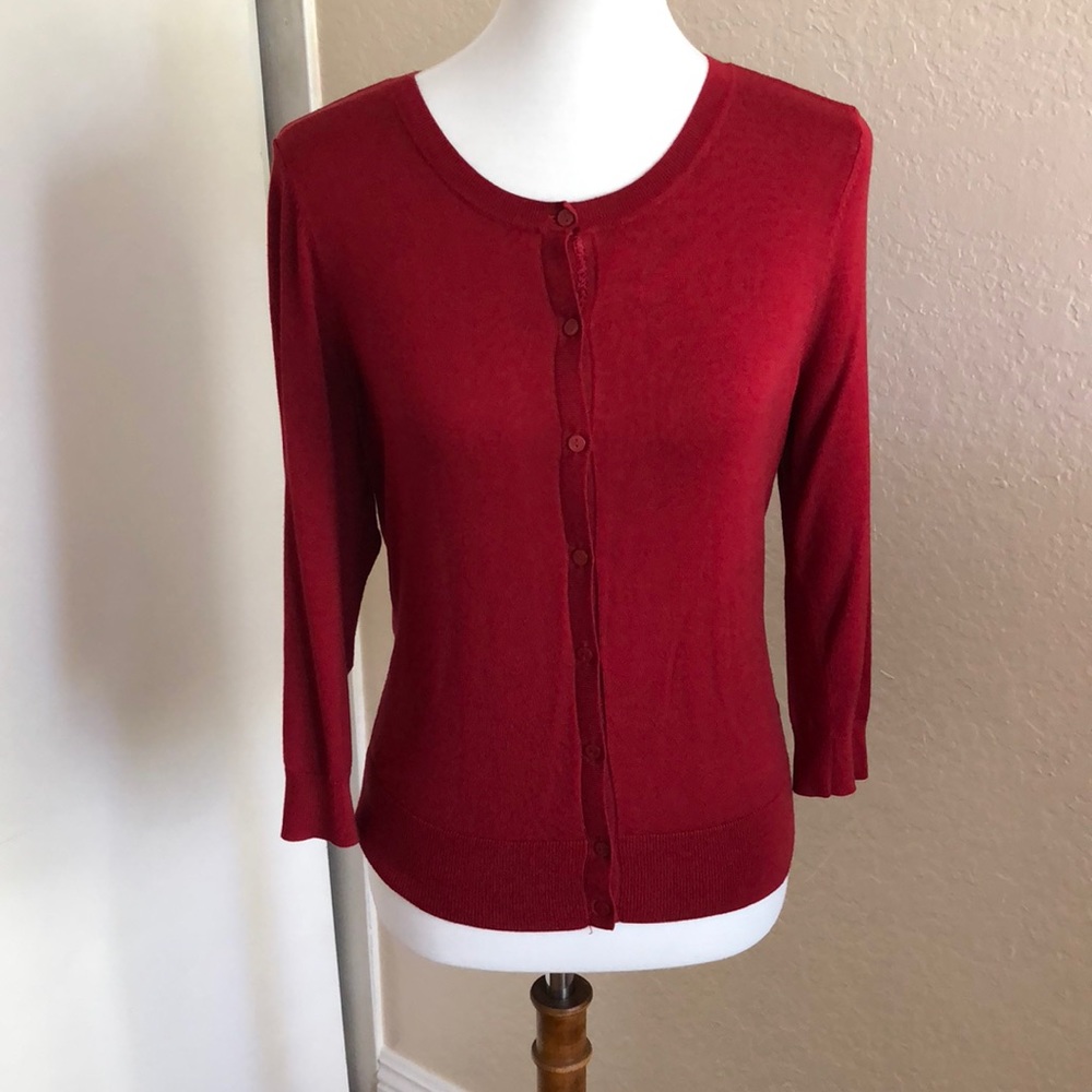 Burgundy cardigan
